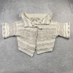 Sleeping on Snow Anthropologie Sweater Womens Small‎ Tan Chunky Knit Cardigan
